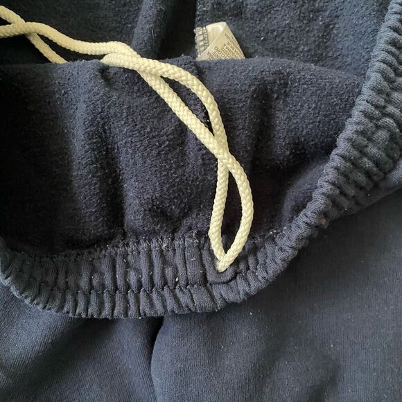 Athletic Works men XL pull on cuts off sweatpants w/drawstring navy blue - Picture 4 of 9